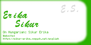 erika sikur business card